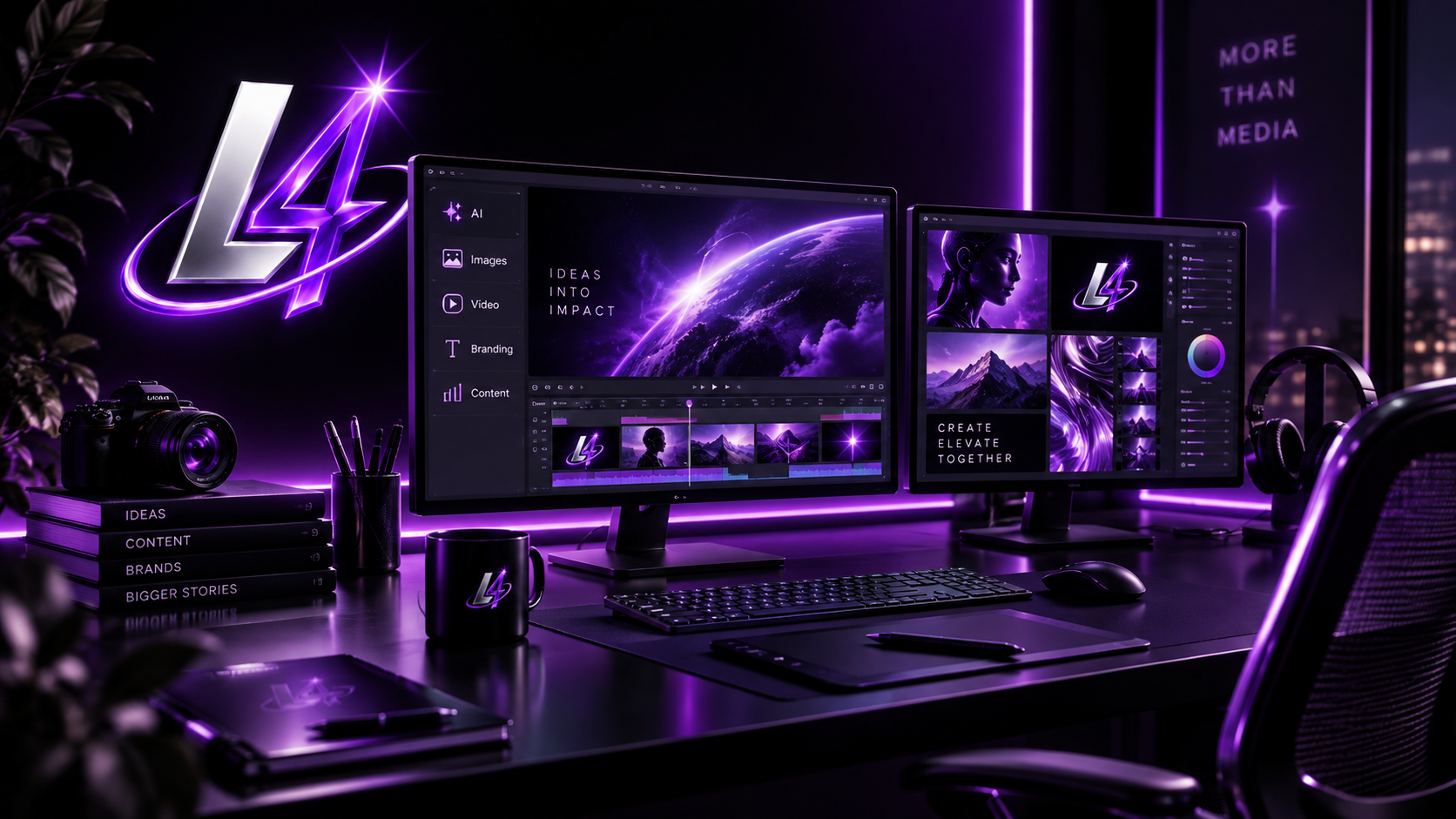 L4 Media Hub AI content creation workspace